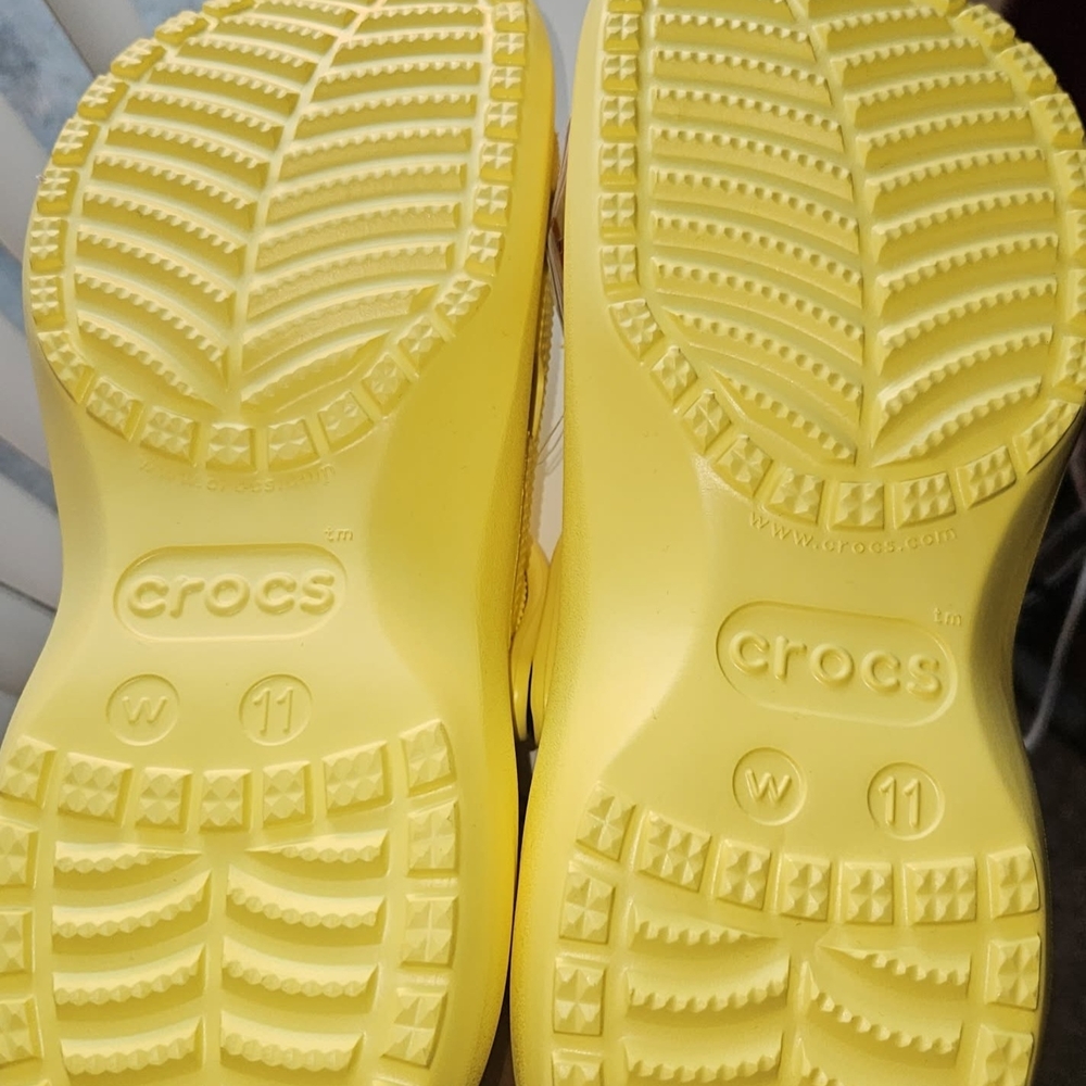 CROCS Classic Platform Clog in Bright Yellow - Picture 4 of 5